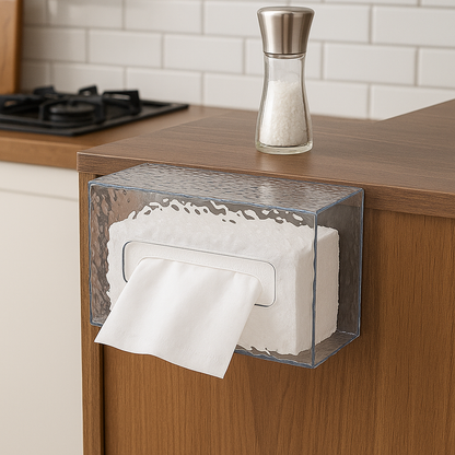 Luxury Mirror Glass Tissue Box – European Style Tray & Holder