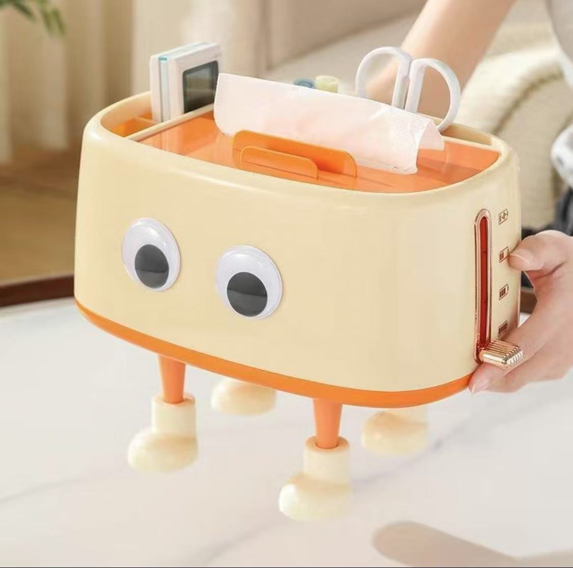 Funny Stick-On Legs & Hook Hands – Decor for Tissue Box or Bin