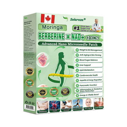 ✨Official Store | 🍋 Solaroza® Moringa & Berberine 10-IN-1 Advanced Nano Microneedle 1 Patch (Once Daily, visible changes in 7 days) ✅ Obesity, Diabetes, Sleep Apnea, And Joint Issues-1