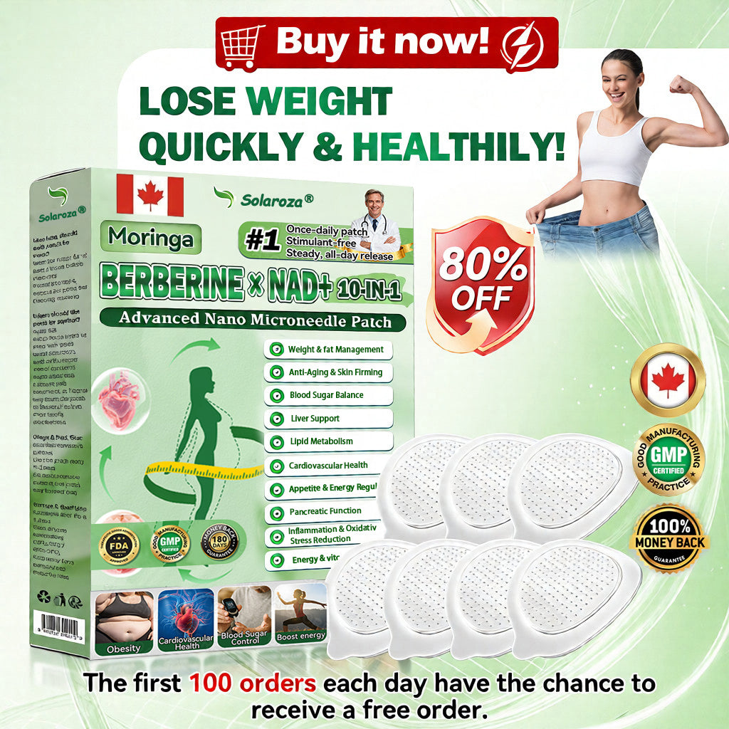 ✨Official Store | 🍋 Solaroza® Moringa & Berberine 10-IN-1 Advanced Nano Microneedle 1 Patch (Once Daily, visible changes in 7 days) ✅ Obesity, Diabetes, Sleep Apnea, And Joint Issues-1