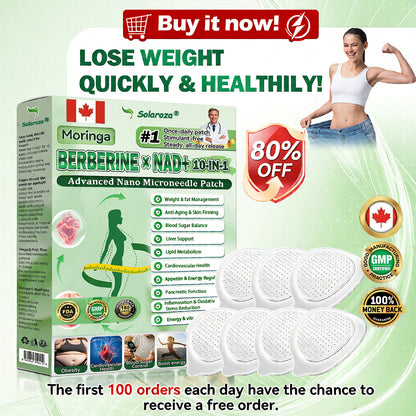 ✨Official Store | 🍋 Solaroza® Moringa & Berberine 10-IN-1 Advanced Nano Microneedle 1 Patch (Once Daily, visible changes in 7 days) ✅ Obesity, Diabetes, Sleep Apnea, And Joint Issues-1