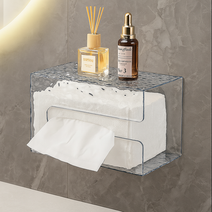 Glacier Style Wall-Mounted Tissue Box – Acrylic Paper Towel Holder