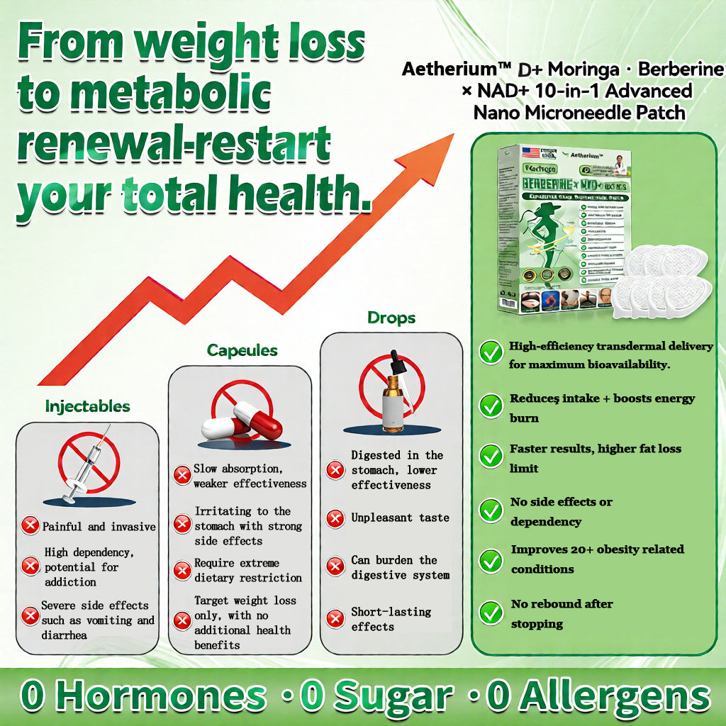 🍋Official Store | 🍋 Solaroza® Moringa & Berberine 10-IN-1 Advanced Nano Microneedle 1 Patch (Once Daily, visible changes in 7 days) ✅ Obesity, Diabetes, Sleep Apnea, And Joint Issues
