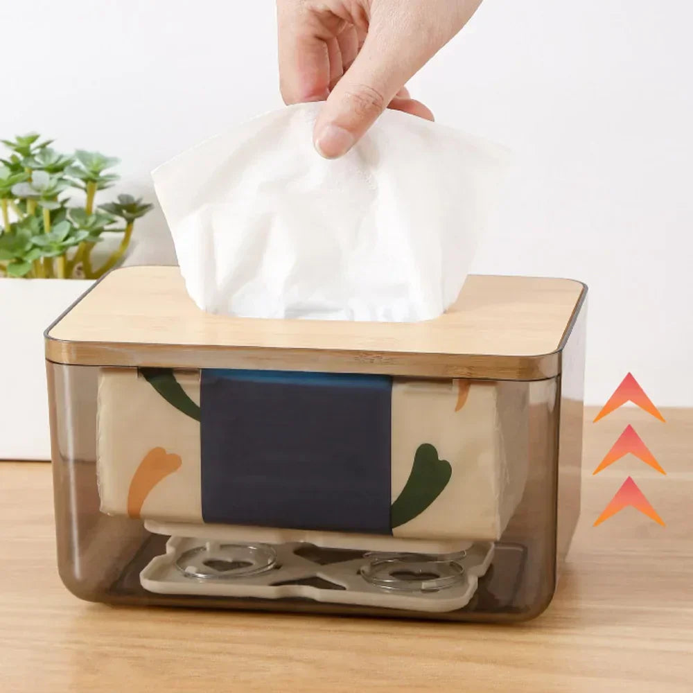 Automatic Spring-Loaded Tissue Box – One-Touch Dispenser for Car & Kitchen