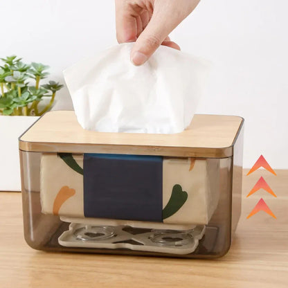 Automatic Spring-Loaded Tissue Box – One-Touch Dispenser for Car & Kitchen
