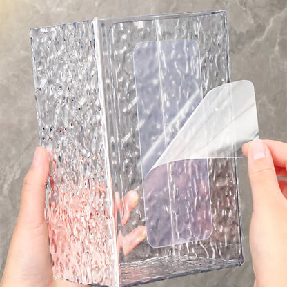 Glacier Style Wall-Mounted Tissue Box – Acrylic Paper Towel Holder