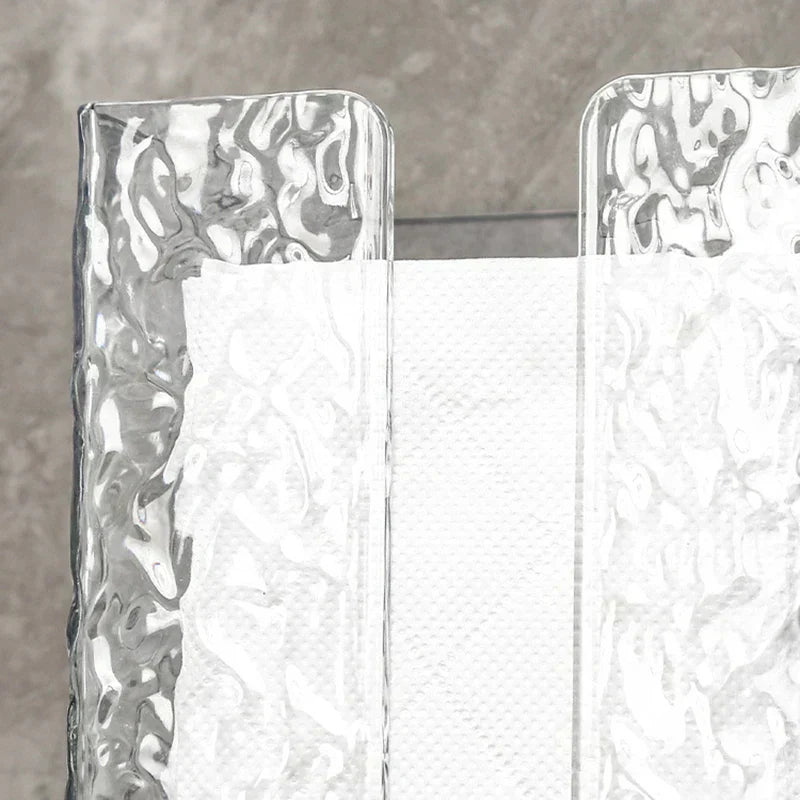 Glacier Style Wall-Mounted Tissue Box – Acrylic Paper Towel Holder