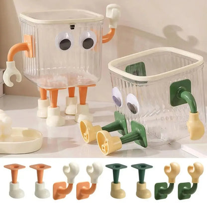 Funny Stick-On Legs & Hook Hands – Decor for Tissue Box or Bin