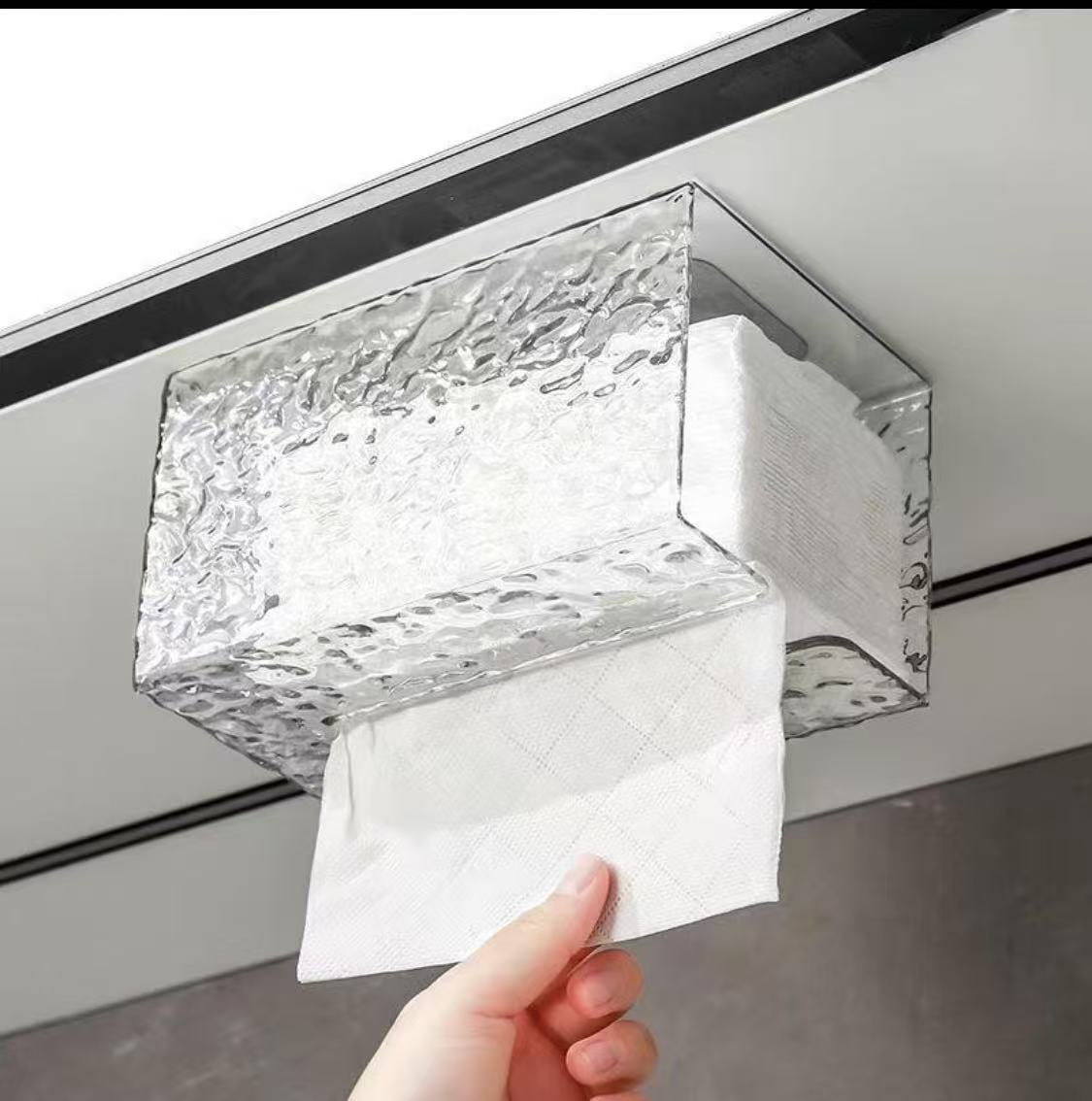 Glacier Style Wall-Mounted Tissue Box – Acrylic Paper Towel Holder